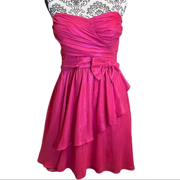Fuscia, Pink Optimism midi dress. Super fun & the standout of the room. Sz 13/14 - Picture 1 of 8